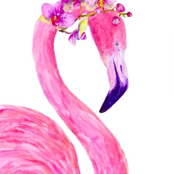 -PRETTY IN PINK FLAMINGOS- Wall Art Print collection Childrens room Decor Gift - Picture 7 of 9